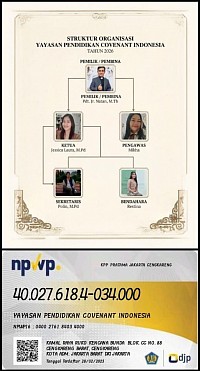 Struktur Organ Yayasan Pendidikan Covenant Indonesia