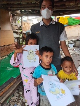 Salah satu siswa Paud Rumah Belajar Covenant